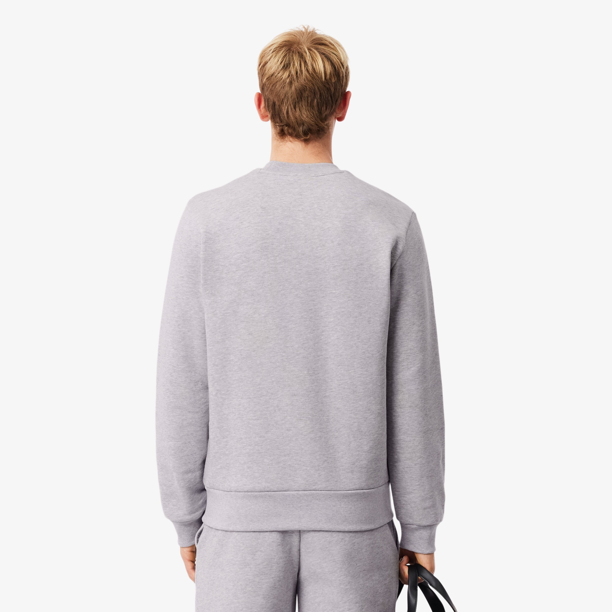 Thumbnail - Lacoste Sweatshirt aus Fleece mit Rundhalsausschnitt - Heidekraut Grau Size 11 - 6XL