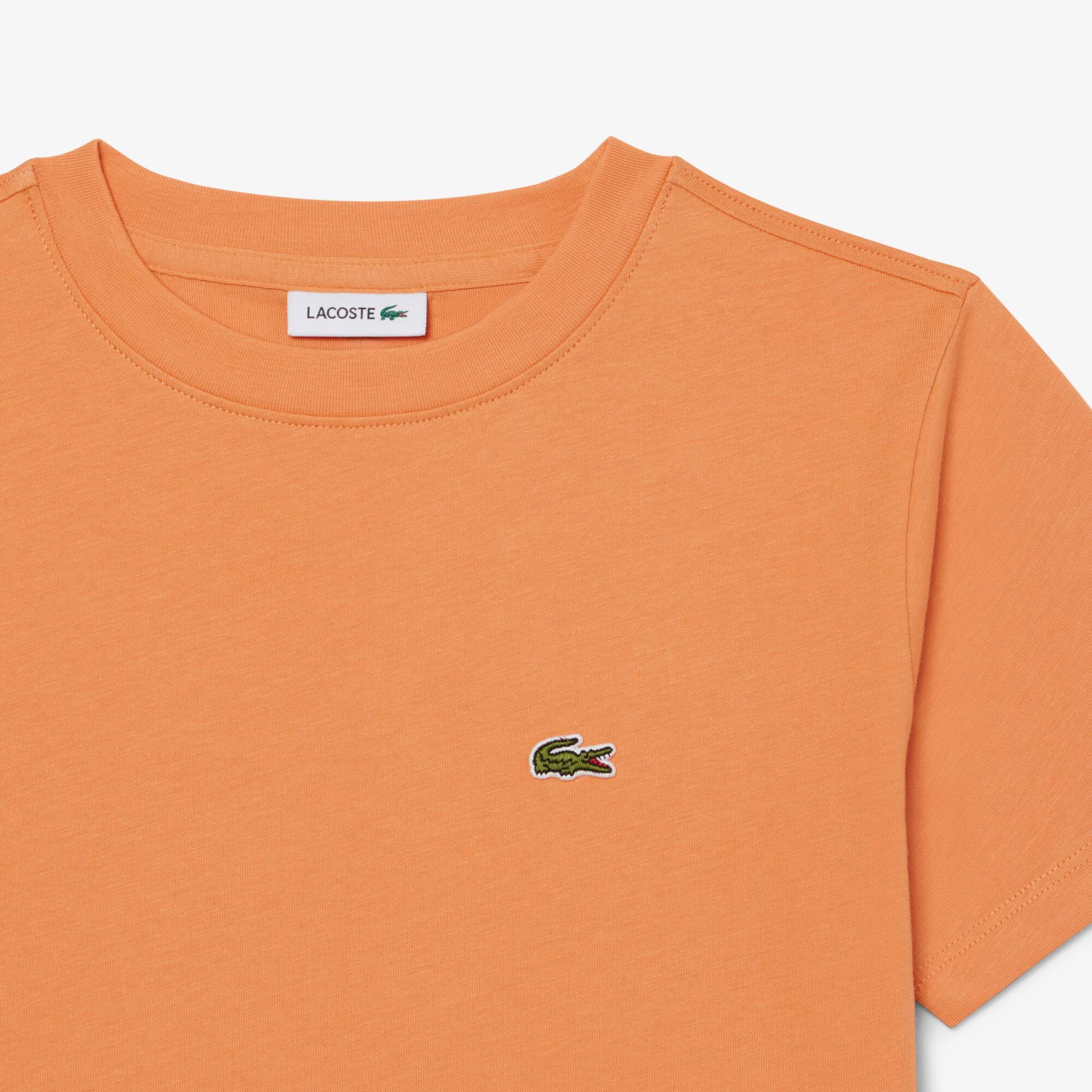 Thumbnail - Lacoste Unisex T-Shirt aus Baumwolle - Orange Size 10 - 12A