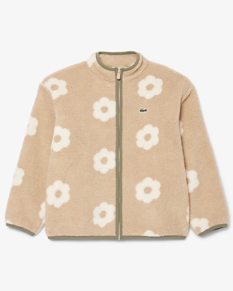 Jacke aus Blumenfleece mit Reißverschluss