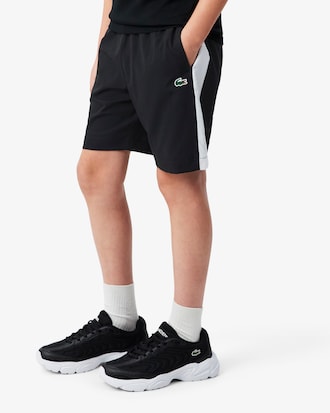 Sportshorts aus Diamant-Taft mit Colorblock-Design