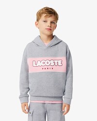 Sweatshirt aus Fleece mit Kontrast-Print