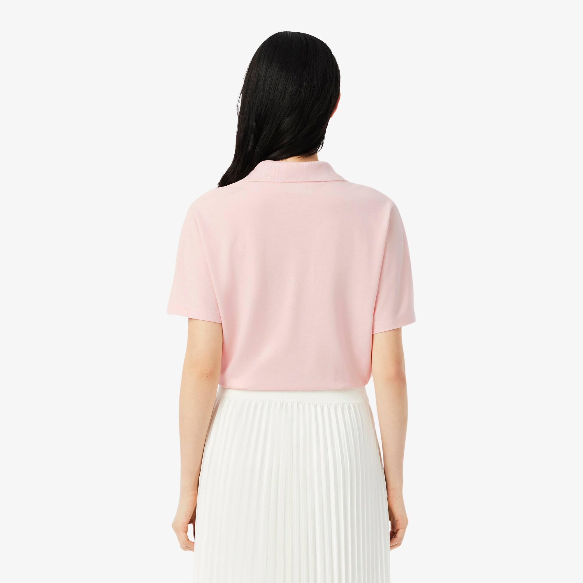 Thumbnail - Lacoste Fließendes Relaxed Fit-Polohemd aus Piqué - Hellrosa Size XS
