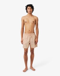 Halblange Badehose mit Kroko-Print