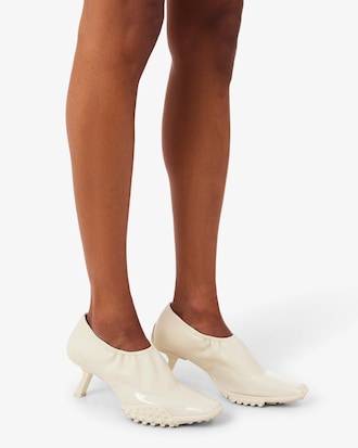 Damen-Sneakers Runway aus Leder mit Absatz