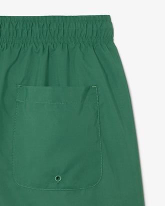 Halblange, einfarbige Badehose