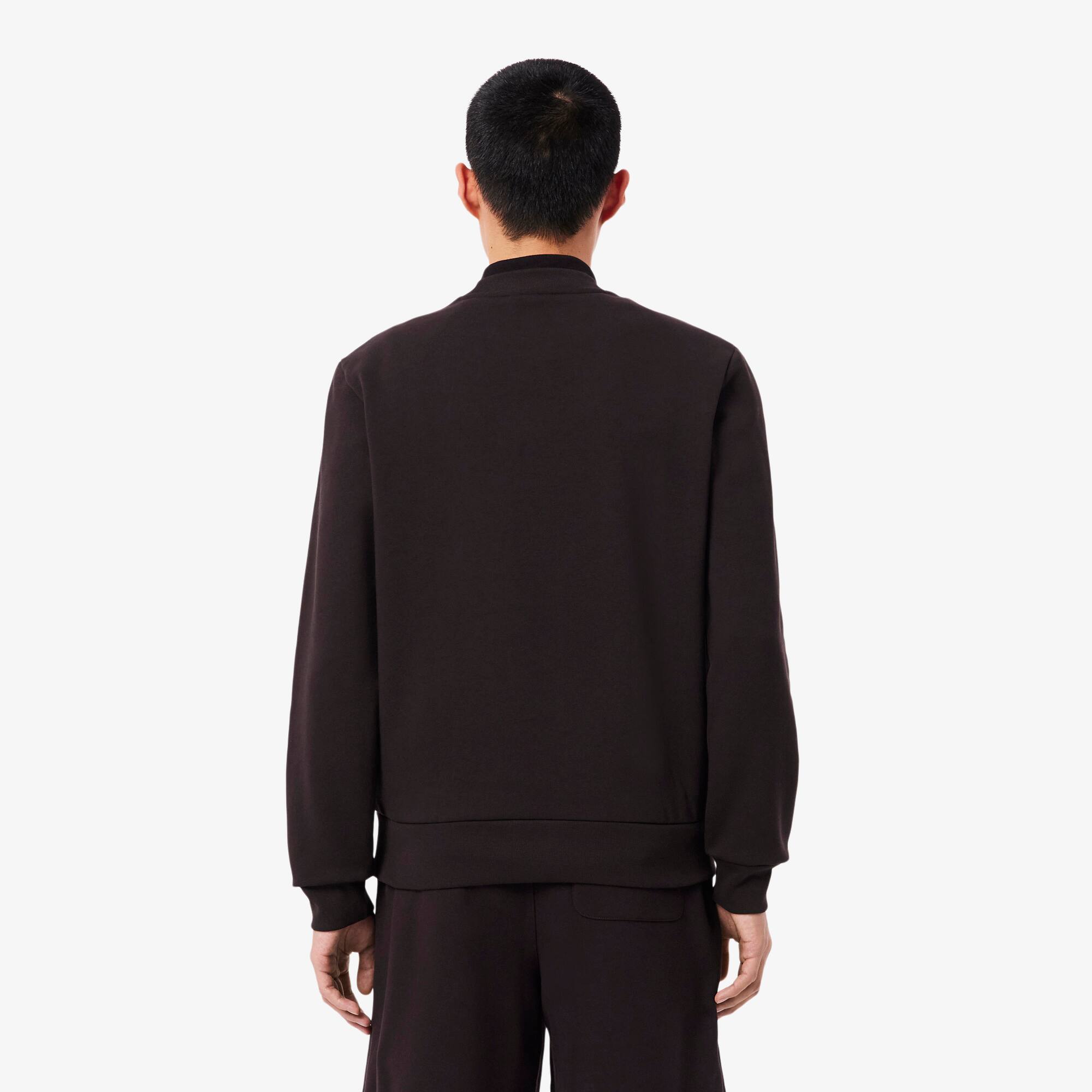 Thumbnail - Lacoste Sweatshirt aus Fleece mit Rundhalsausschnitt - Braun Size L