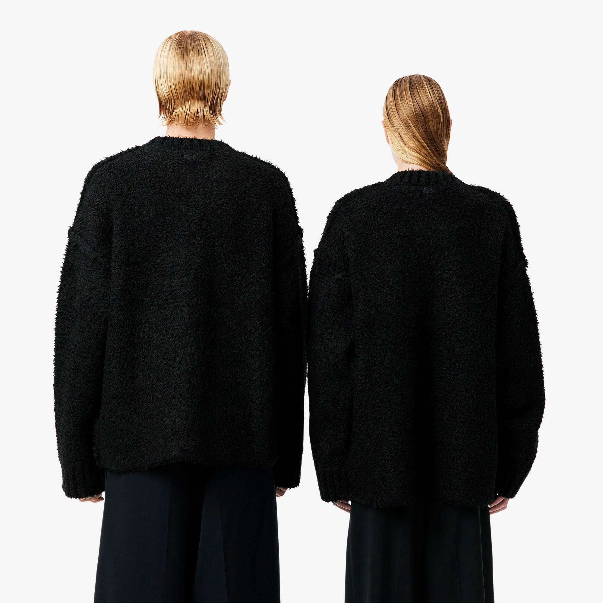 Thumbnail - Lacoste Pullover Runway aus Jacquard mit Krokodil - Vert Fonce / Blanc Size S