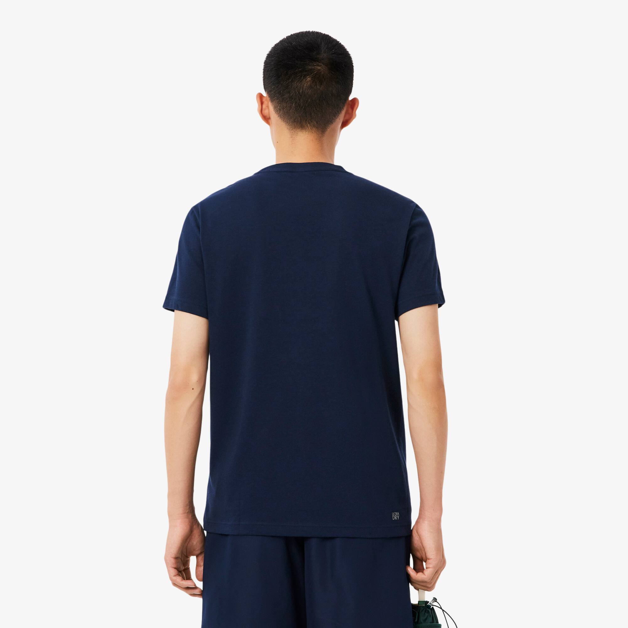 Thumbnail - Lacoste Sport-T-Shirt mit Print und Ultra-Dry-Technologie - Navy Blau Size 6 - XL