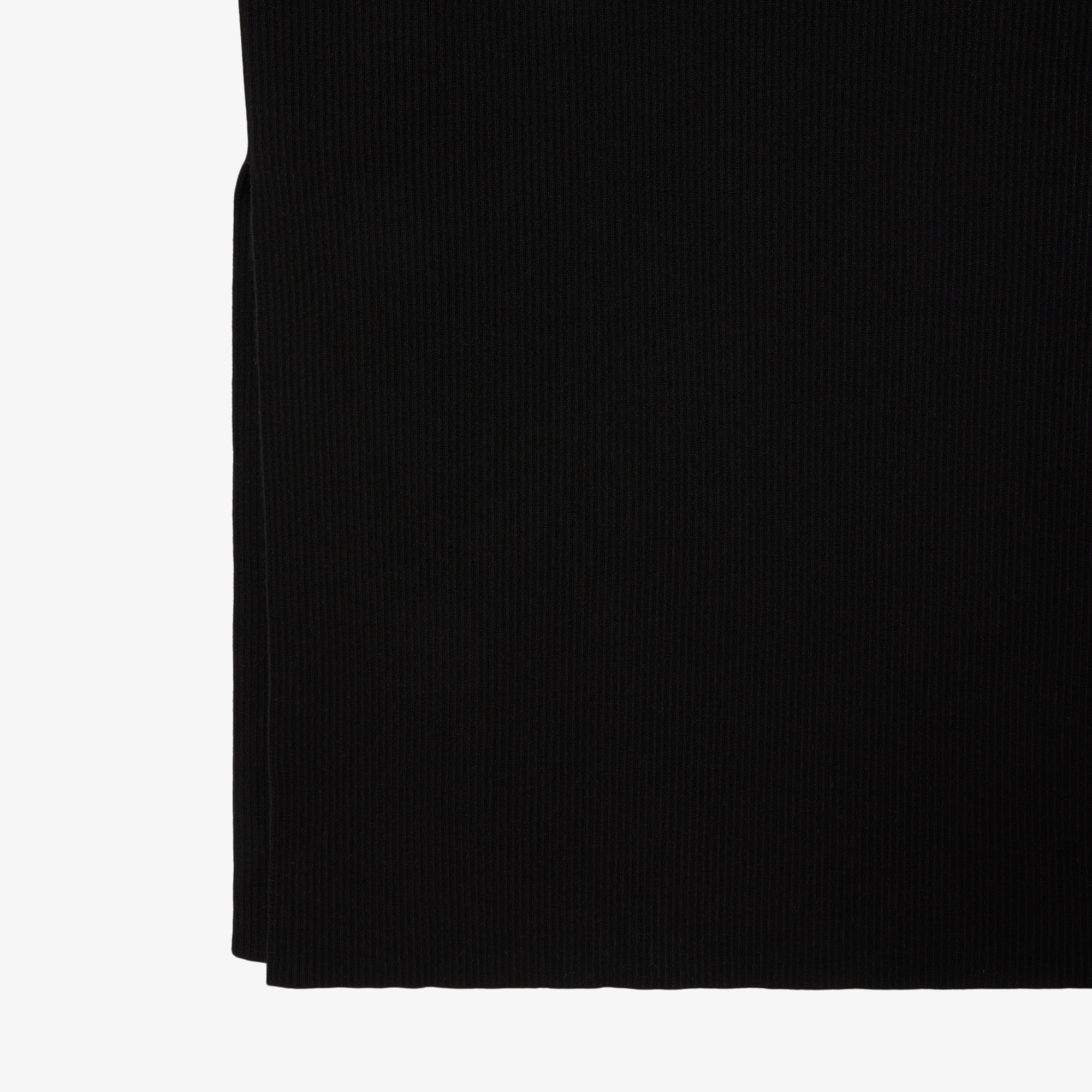 Thumbnail - Lacoste Langes, nahtloses Rippstrickkleid - Schwarz Size 38