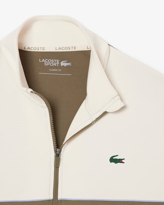 Tennis-Sweatshirt mit Rei&szlig;verschluss und Colorblock-Design