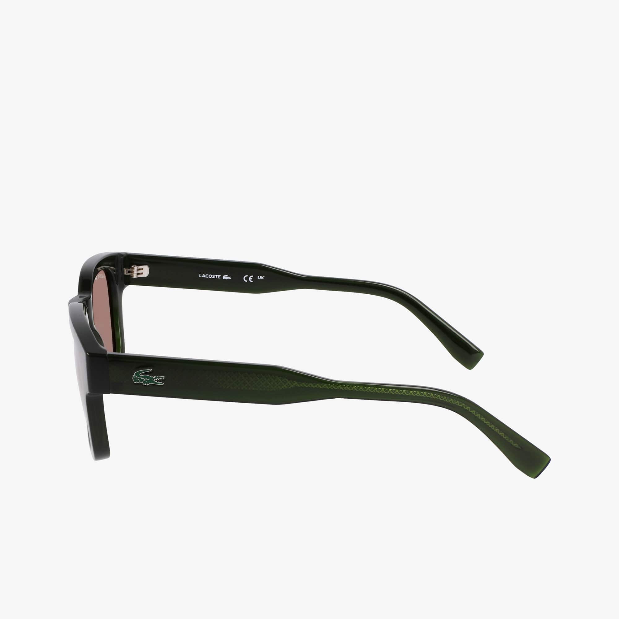 Thumbnail - Lacoste Rechteckige Sonnenbrille L.12.12 Trim - TRANSPARENT KHAKI Size One Size