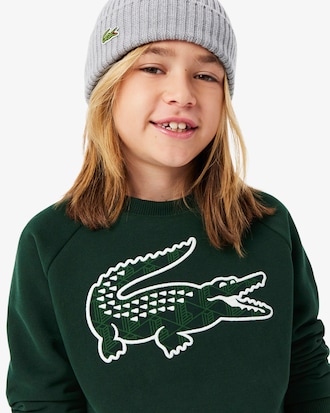 Sweatshirt aus Fleece mit Monogramm-Print