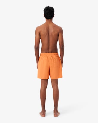 Halblange, einfarbige Badehose