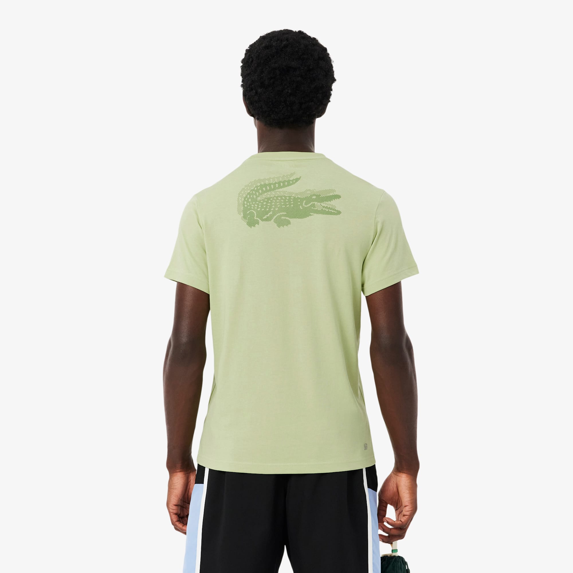 Thumbnail - Lacoste Sportliches Ultra-Dry-T-Shirt mit Kroko-Motiv - Grün Size XS