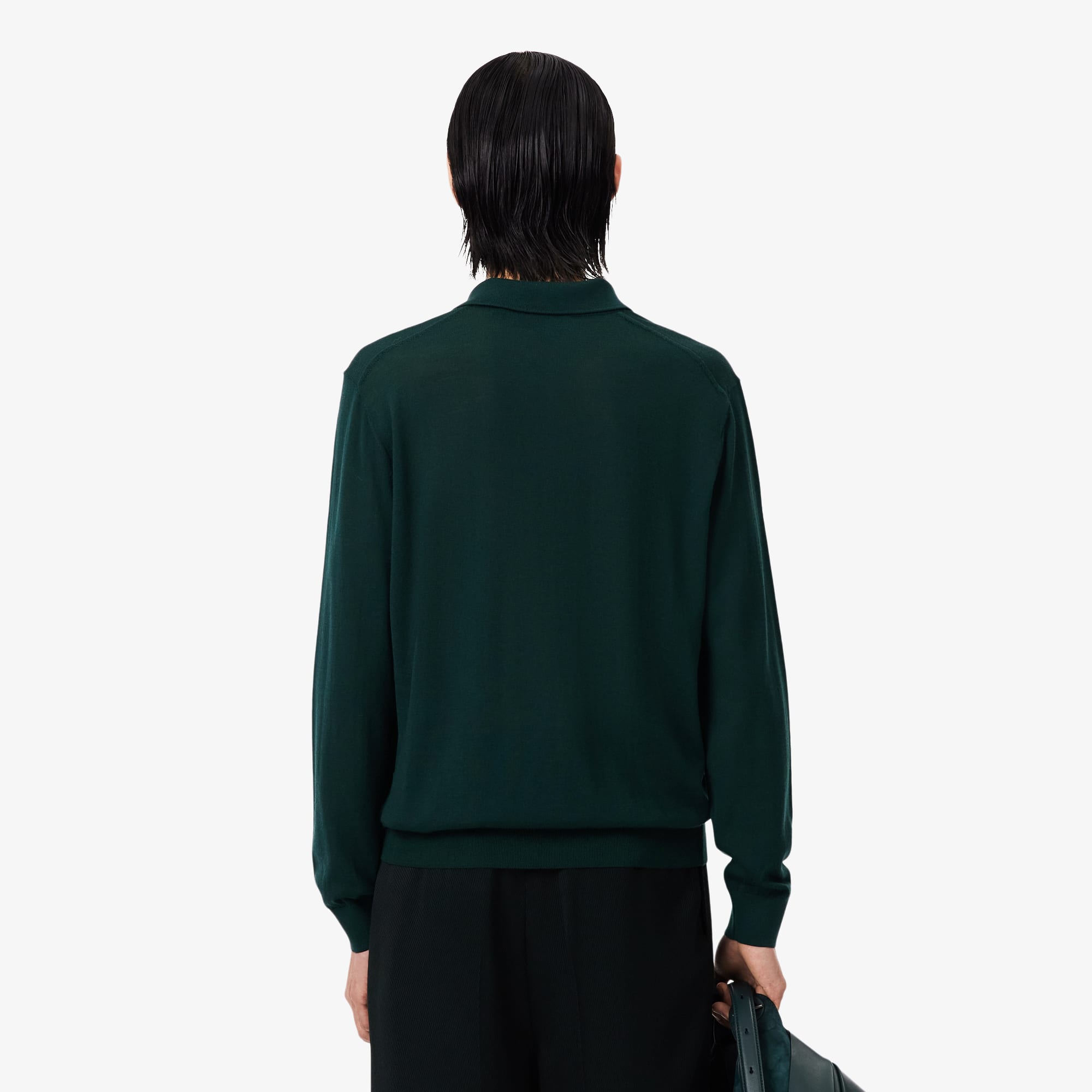 Thumbnail - Lacoste Pullover Runway aus Merinowolle mit Polokragen - Sinople Grün Size S