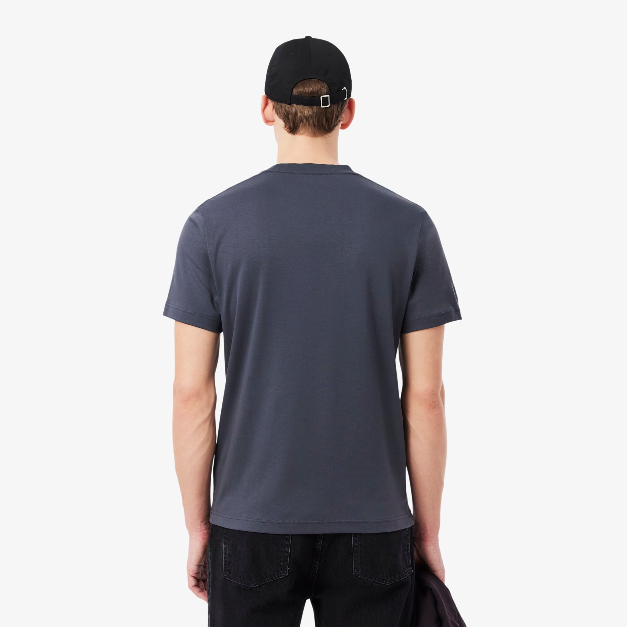 Thumbnail - Lacoste T-Shirt mit traditiOneller Stickerei - Dunkelgrau Size 3XL