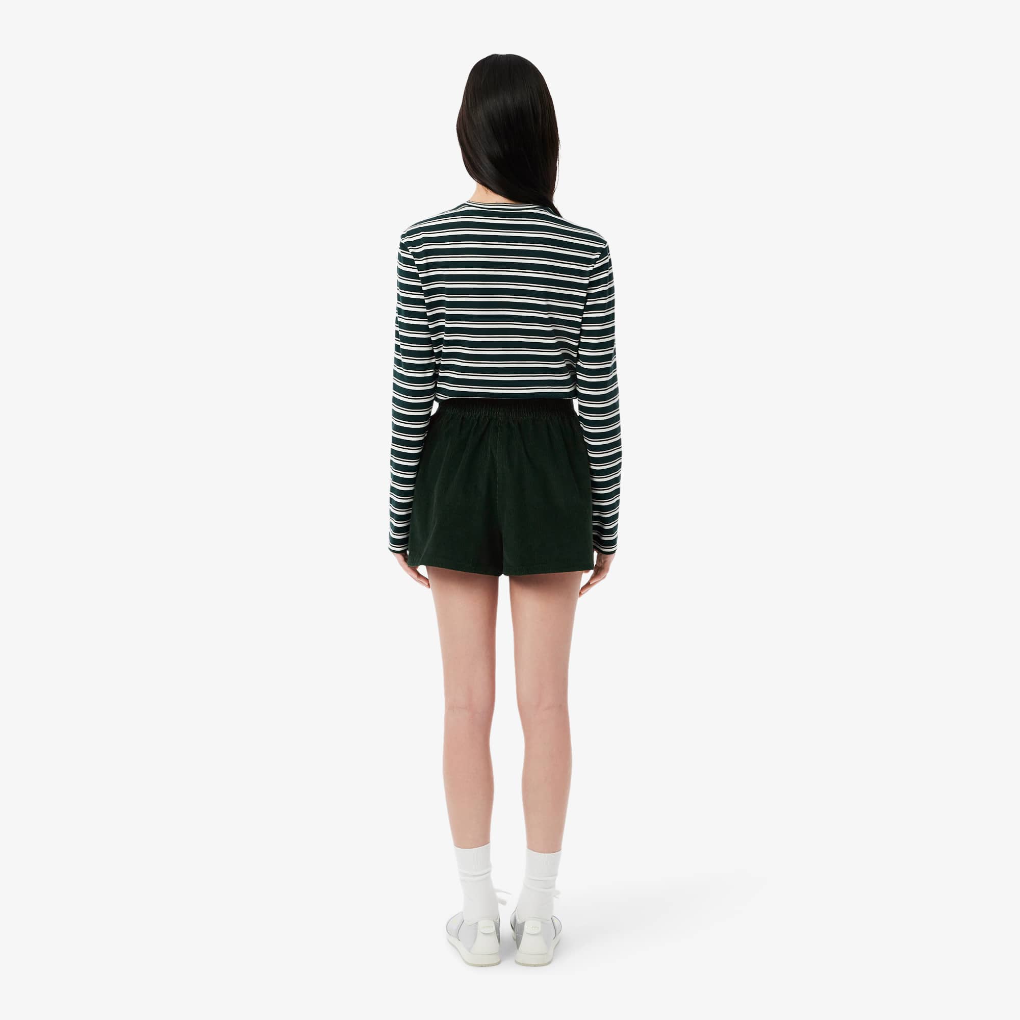 Thumbnail - Lacoste Weite Shorts aus Cord - Sinople Grün Size 40