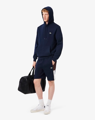 Shorts aus Fleece mit Colorblock-Design