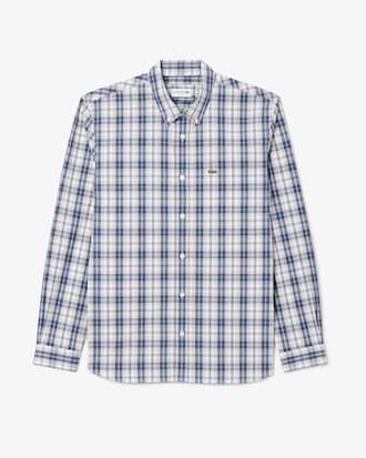 Kariertes Regular Fit-Hemd aus Popeline