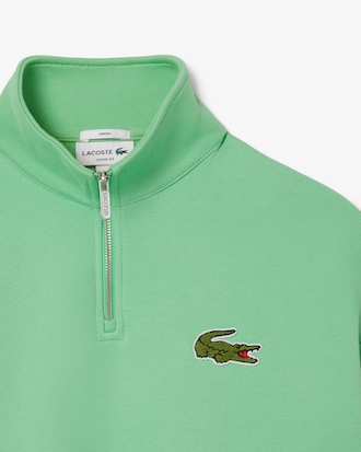 Loose Fit-Sweatshirt mit Badge im Nacken und Reißverschluss