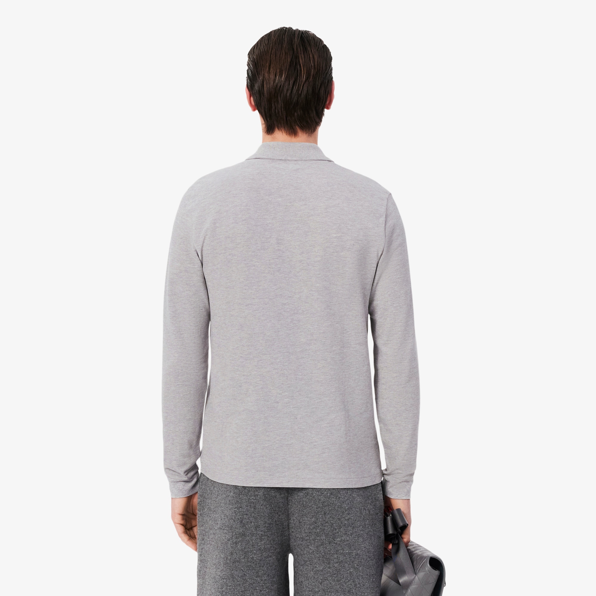 Thumbnail - Lacoste Classic Fit-Polohemd L.12.12 mit langen Ärmeln - Heidekraut Grau Size XXL