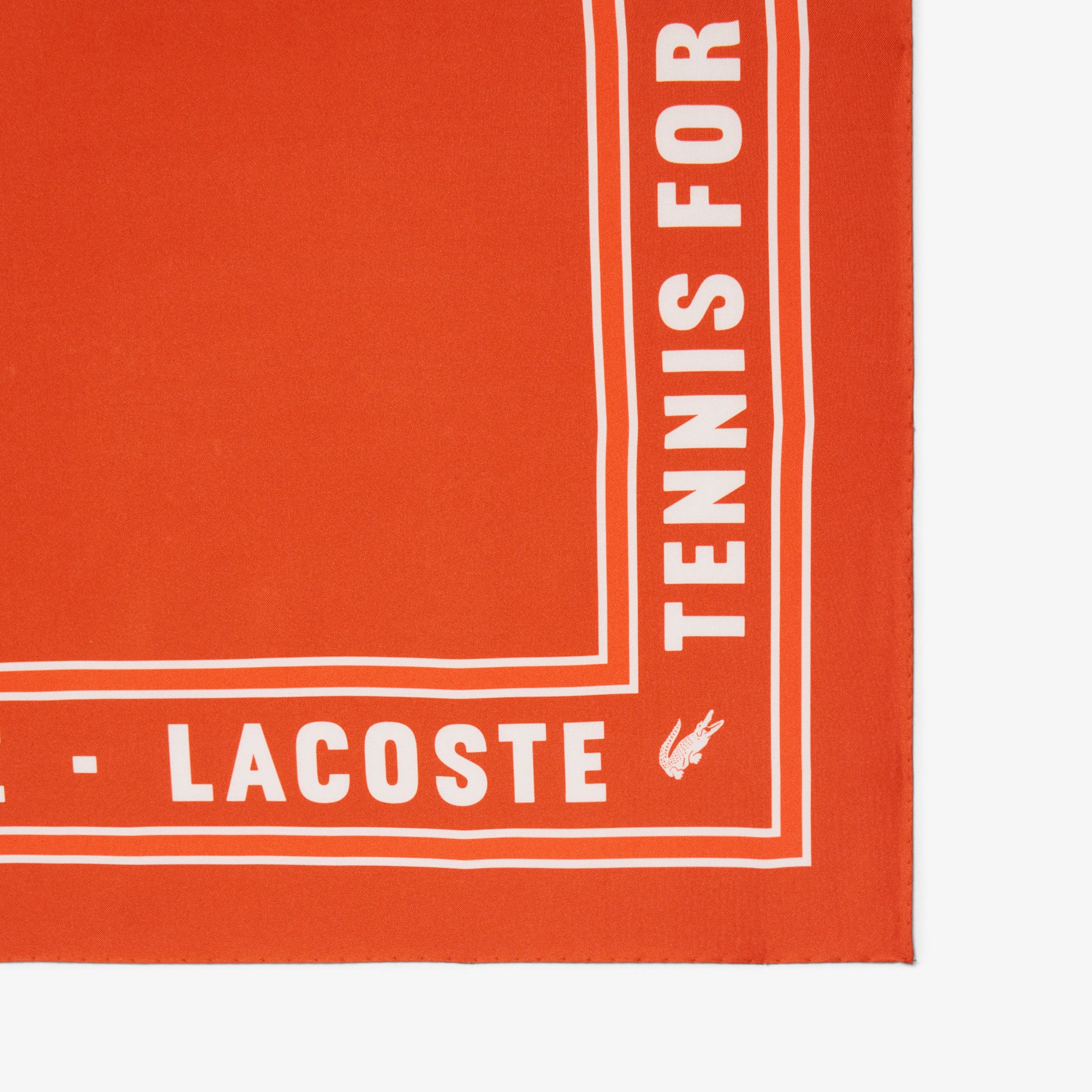 Thumbnail - Lacoste Quadratisches Seidentuch Runway mit Print - Orange Size One Size