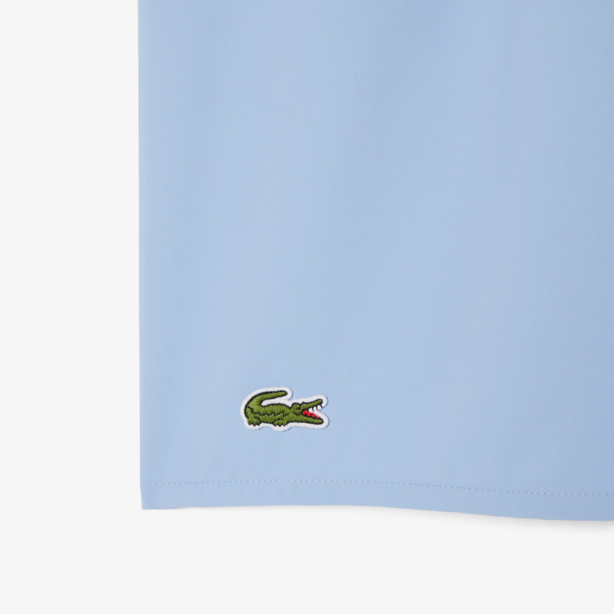 Thumbnail - Lacoste Halblange, einfarbige Badehose - Bleu Clair / Vert Size 6 - XL