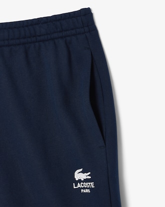 Shorts aus Baumwollfleece mit Druck