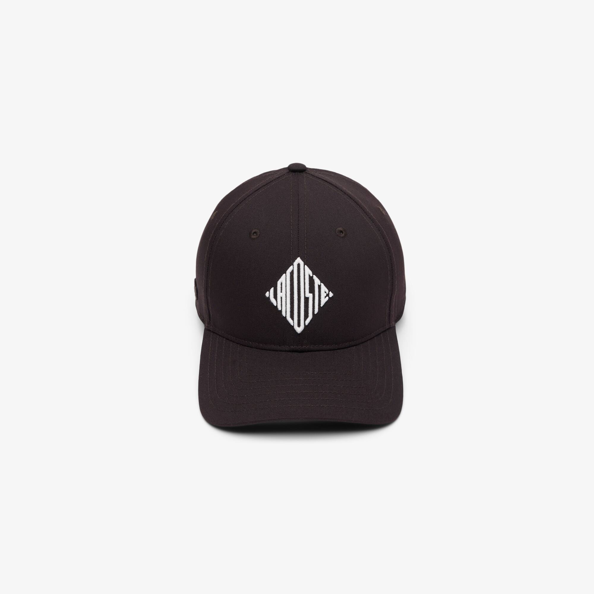 Thumbnail - Lacoste Kappe aus besticktem Baumwoll-Twill - Braun Size S