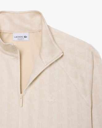 Jacke aus Jacquard mit Rei&szlig;verschluss und Monogramm