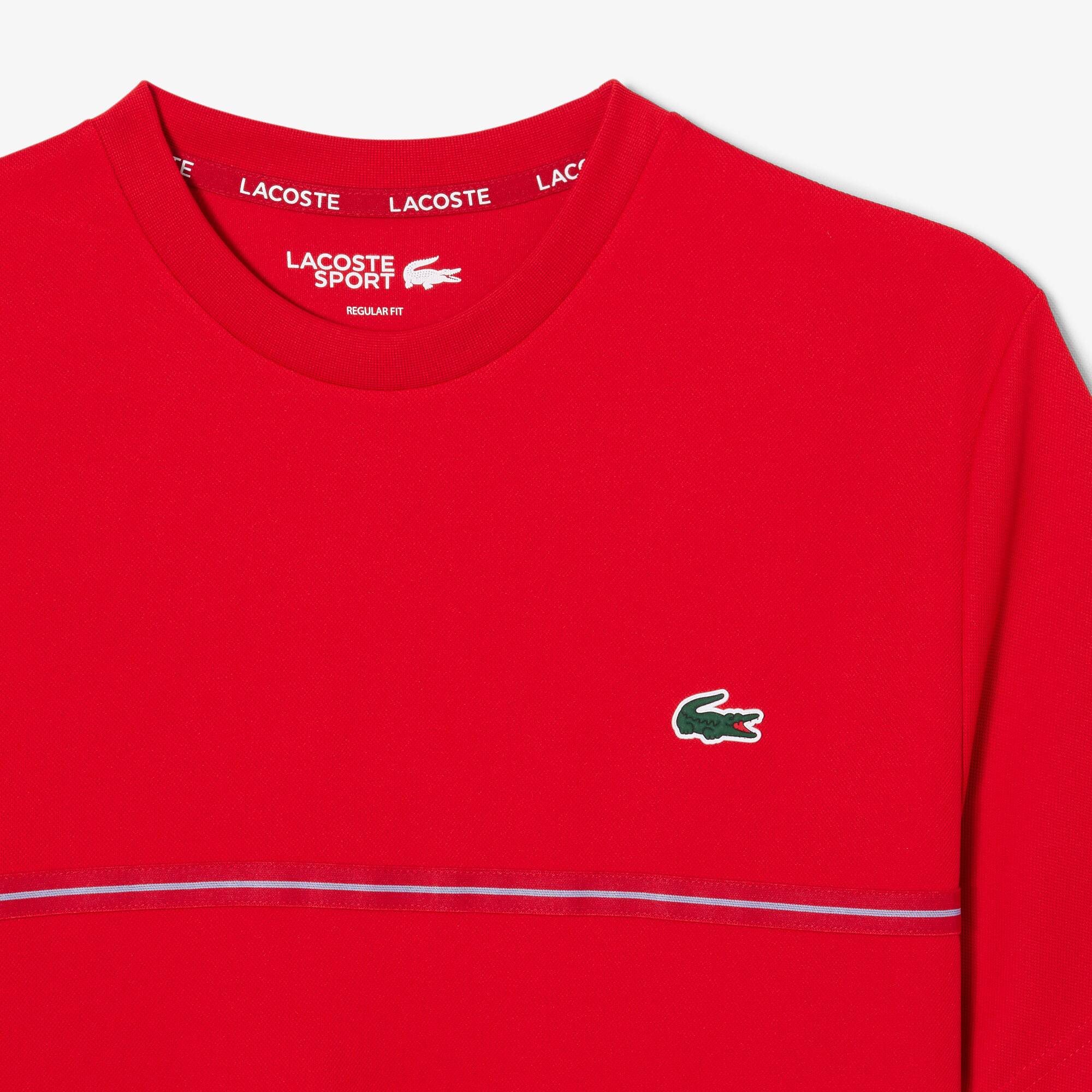 Thumbnail - Lacoste Sport-T-Shirt mit Kroko-Print und Ultra-Dry-Technologie - Rot Size 3XL