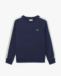 Sweatshirt aus Baumwolle mit Logostreifen
