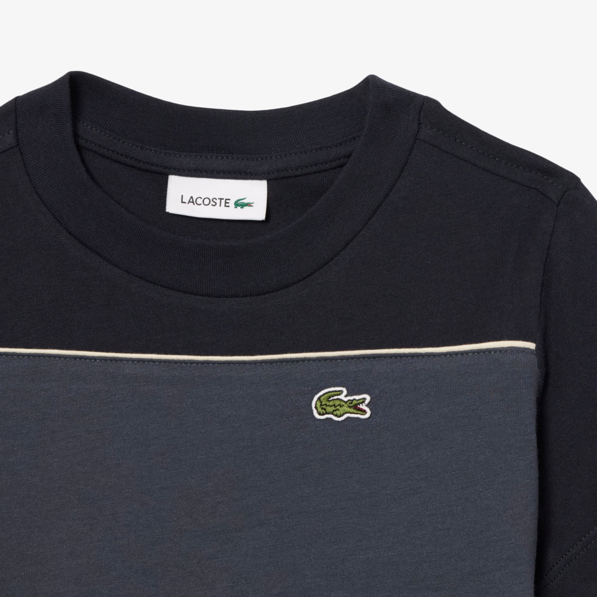 Thumbnail - Lacoste T-Shirt aus Baumwolle mit Colorblock-Design - Schwarz Size 7 - 7A