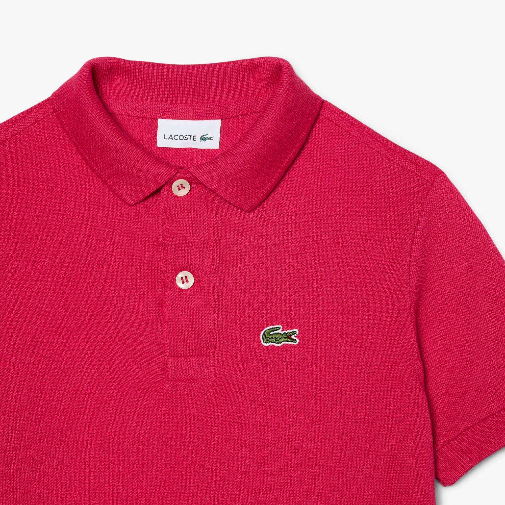 Thumbnail - Lacoste Polohemd aus Petit Piqué - Rosa Size 11 - 14A