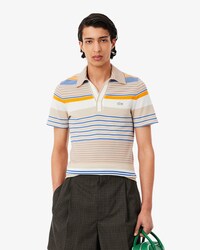 Gestreiftes Slim Fit-Polohemd Runway aus Piqu&eacute;