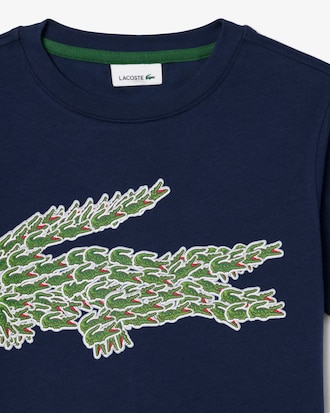 T-Shirt aus Baumwolle mit Krokodil-Print