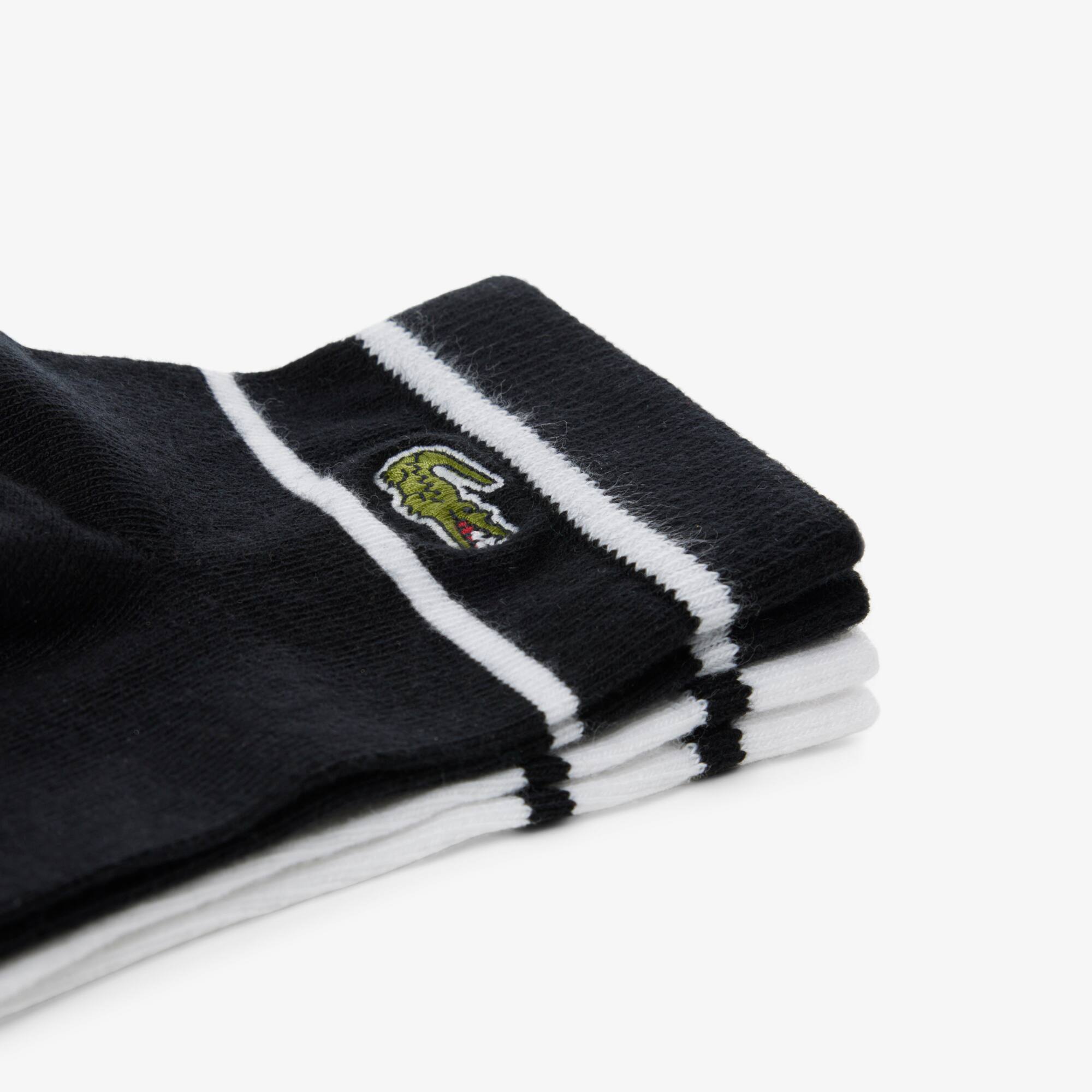 Thumbnail - Lacoste 2er-Pack gestreifte Socken - Schwarz / Weiß Size 43/46