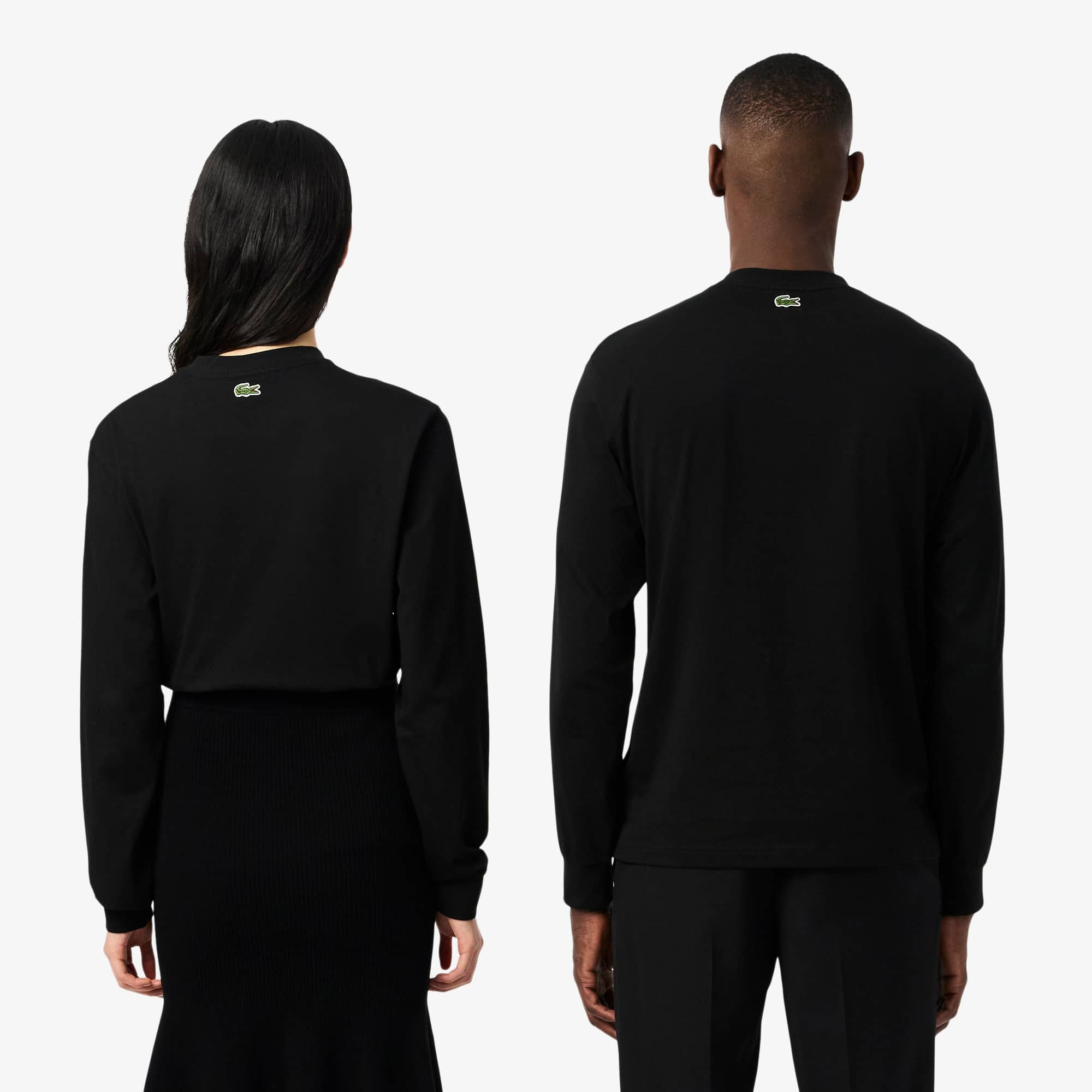 Thumbnail - Lacoste T-Shirt mit langen Ärmeln und Lacoste-Print - Schwarz Size M