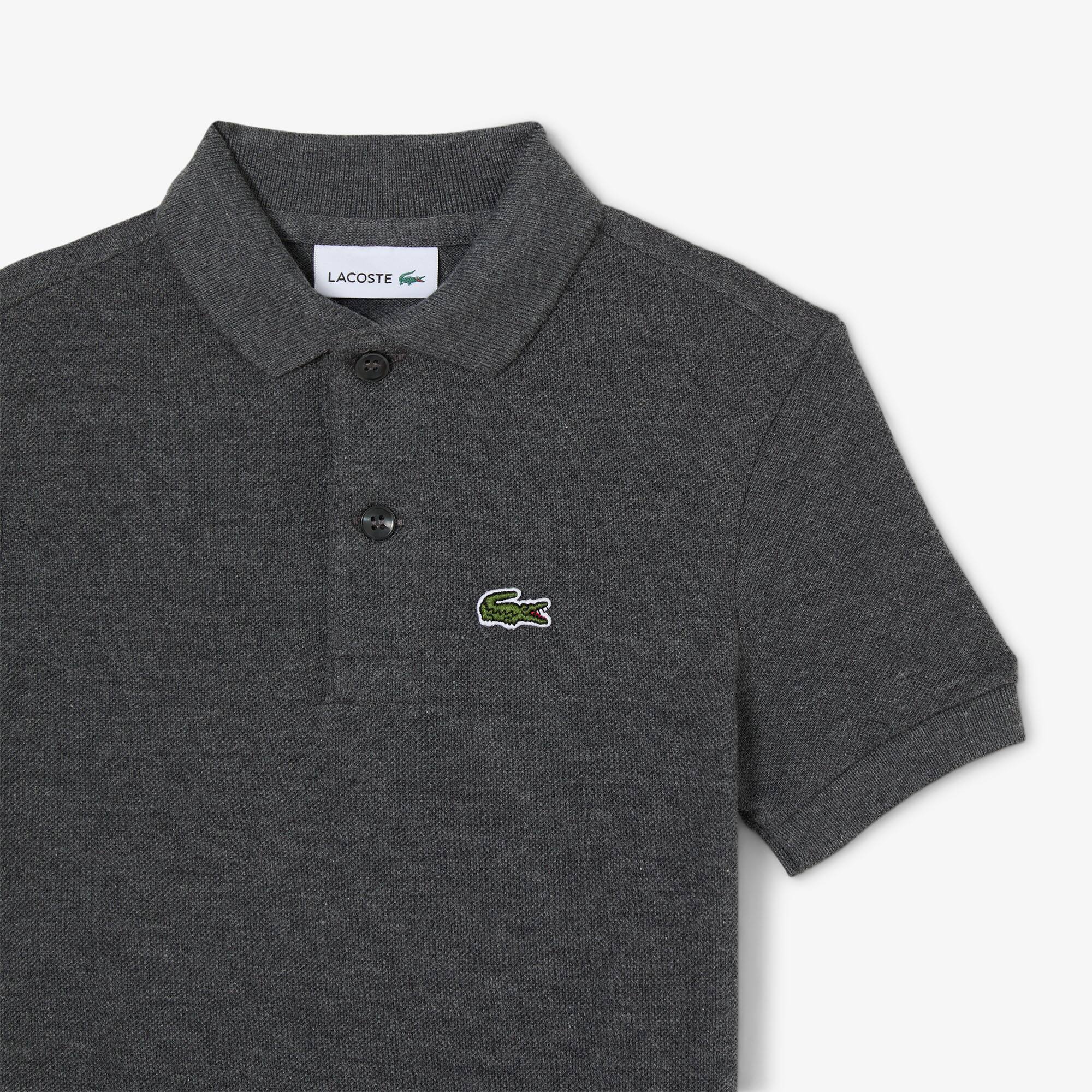 Thumbnail - Lacoste Polohemd aus Petit Piqué - Heidekraut Grau Size 2 - 2A