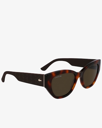 Rechteckige Acetat-Sonnenbrille mit Monogramm