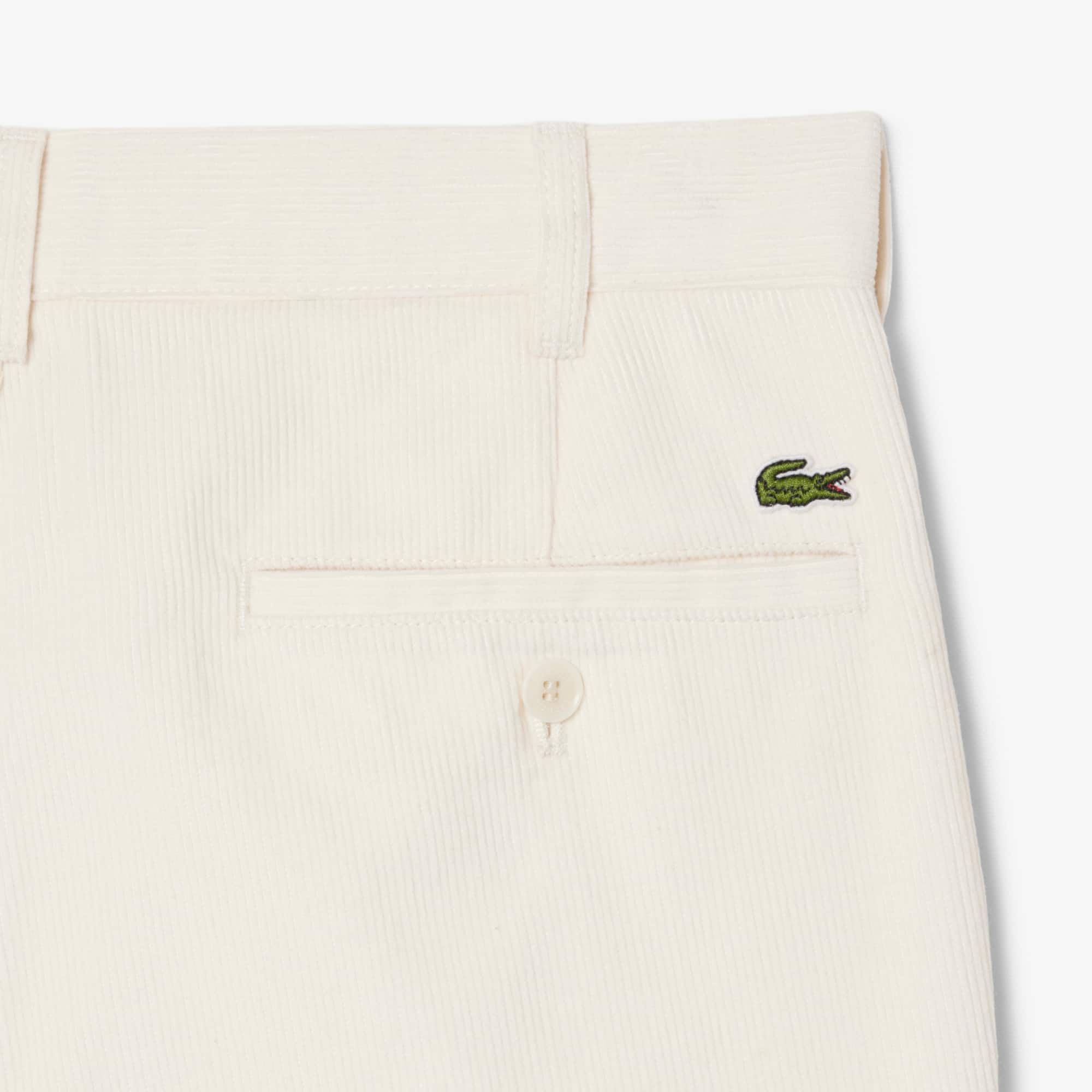 Thumbnail - Lacoste Regular Fit-Chinohose aus Cord - Creme Size 46/32