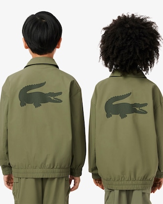 Jacke aus Taft mit Krokodil-Druck