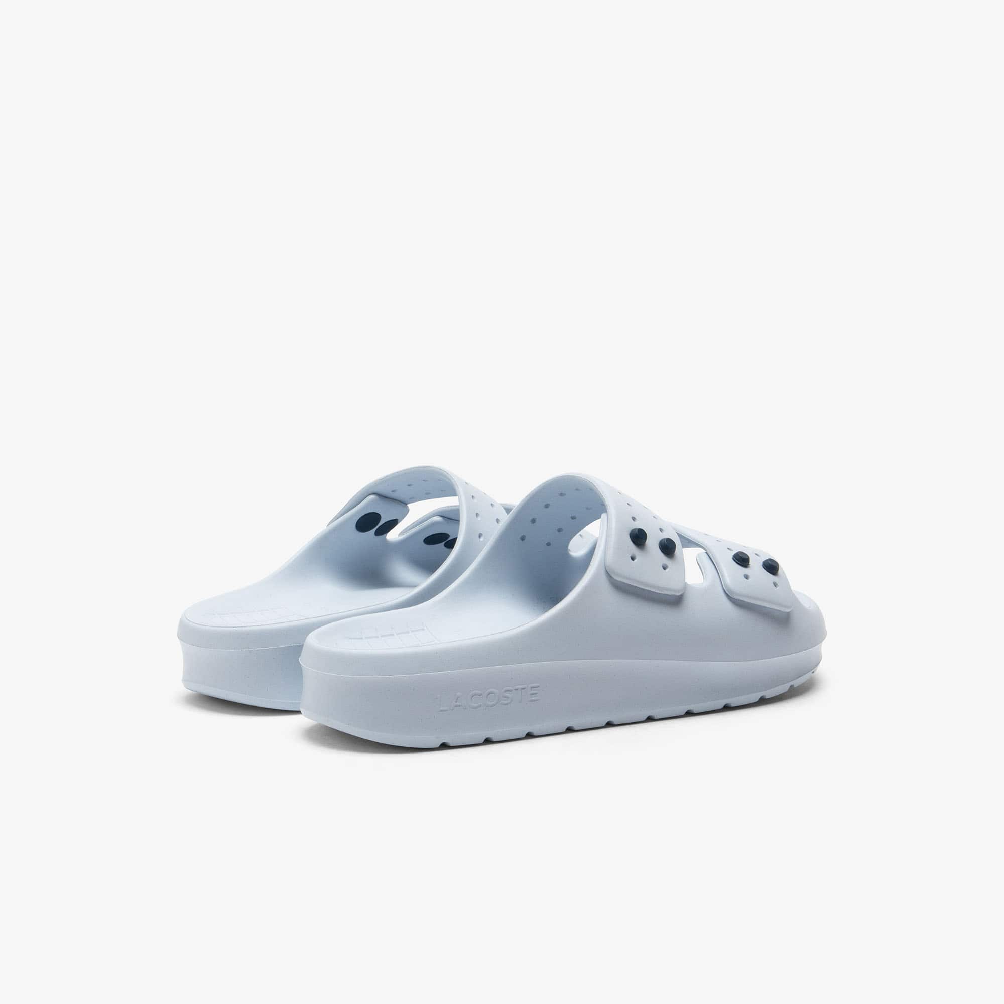 Thumbnail - Lacoste Damen-Schlappen Serve mit Riemen - LIGHT BLUE/NAVY Size 35.5