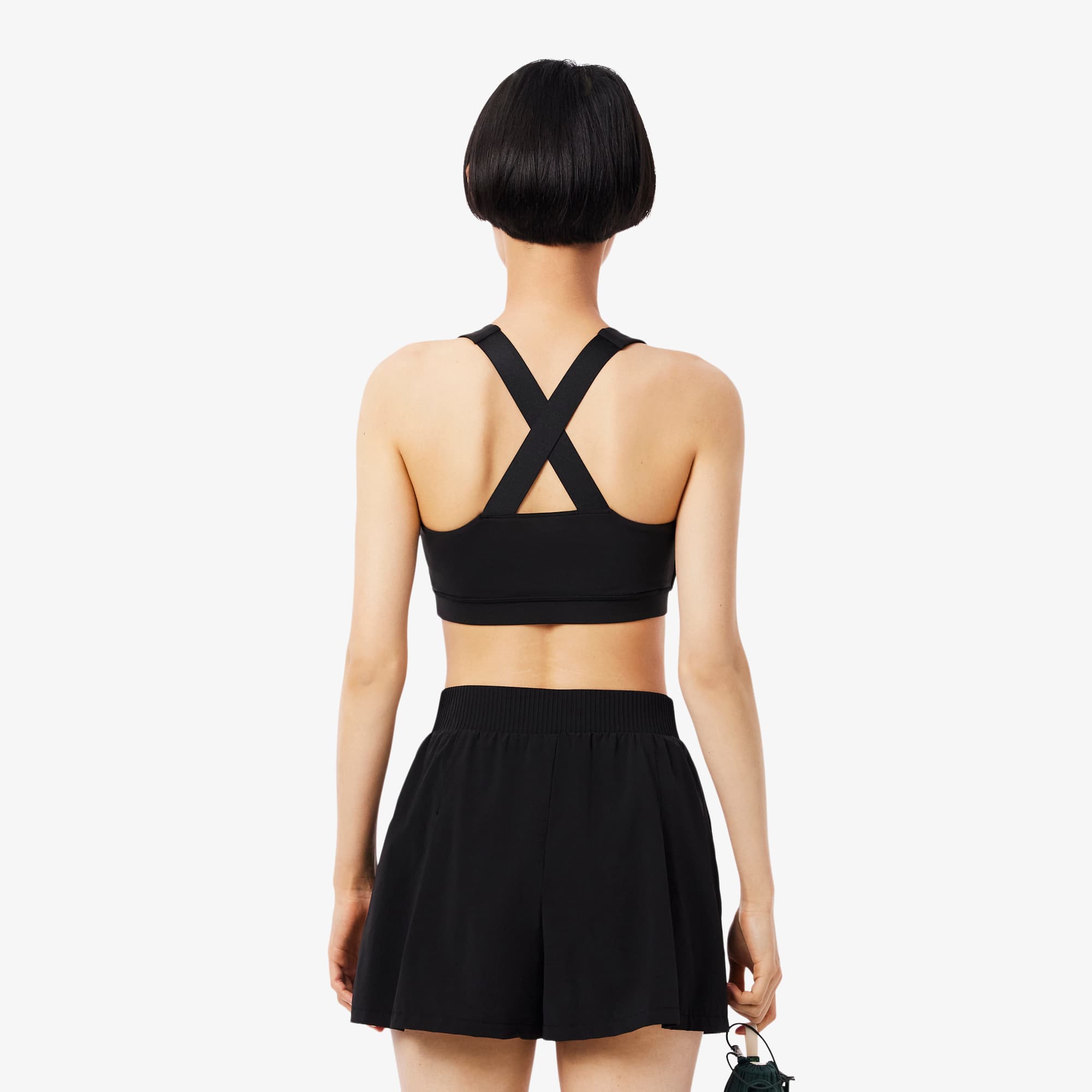 Thumbnail - Lacoste Atmungsaktiver Stretch-Sport-BH - Schwarz Size S