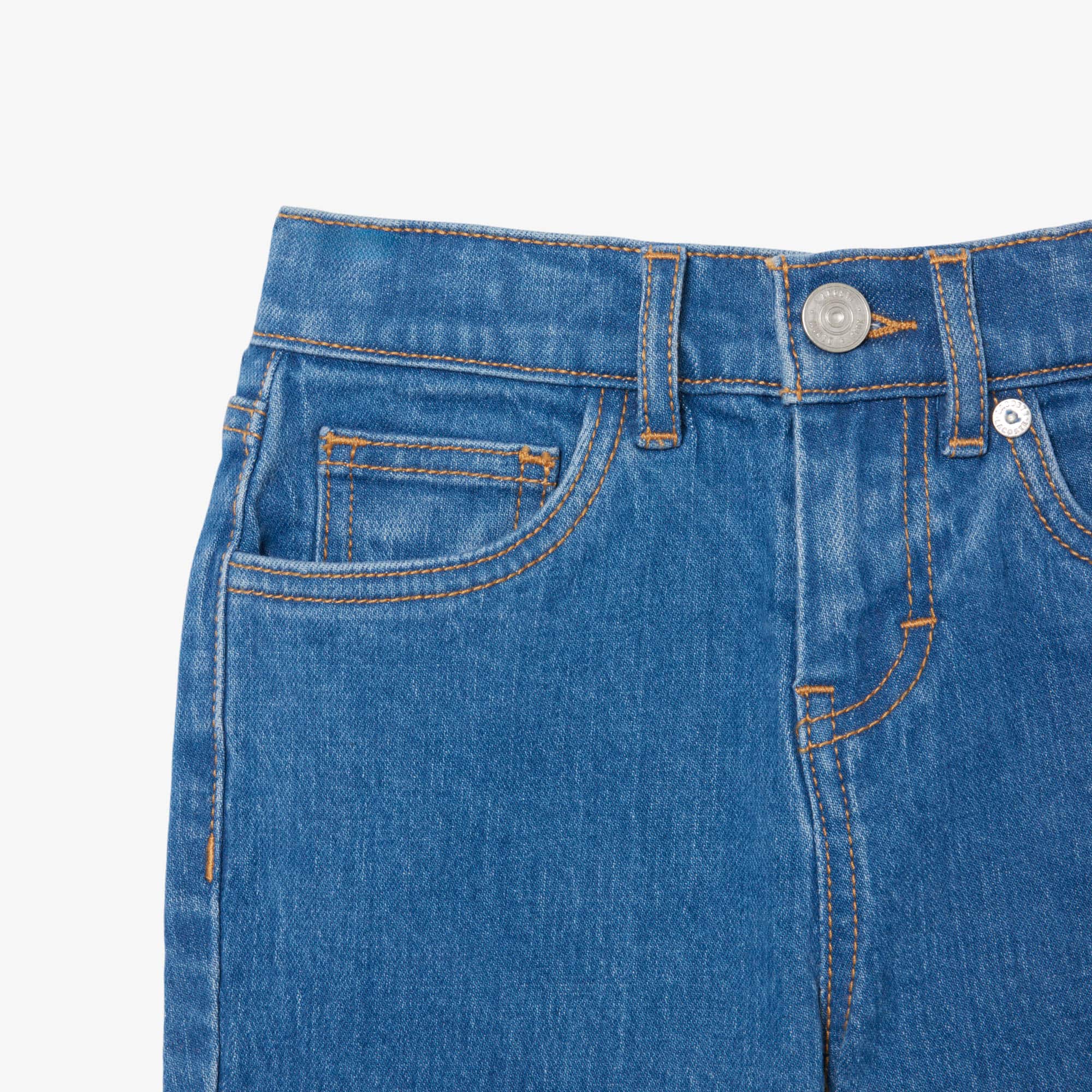 Thumbnail - Lacoste Denim-Bermudashorts mit Five-Pocket-Design - Blau Size 7 - 7A