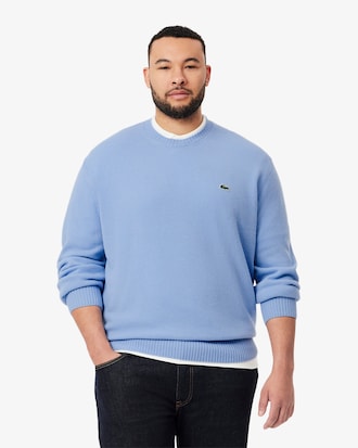 Pullover aus Tuchwolle mit Rundhalsausschnitt