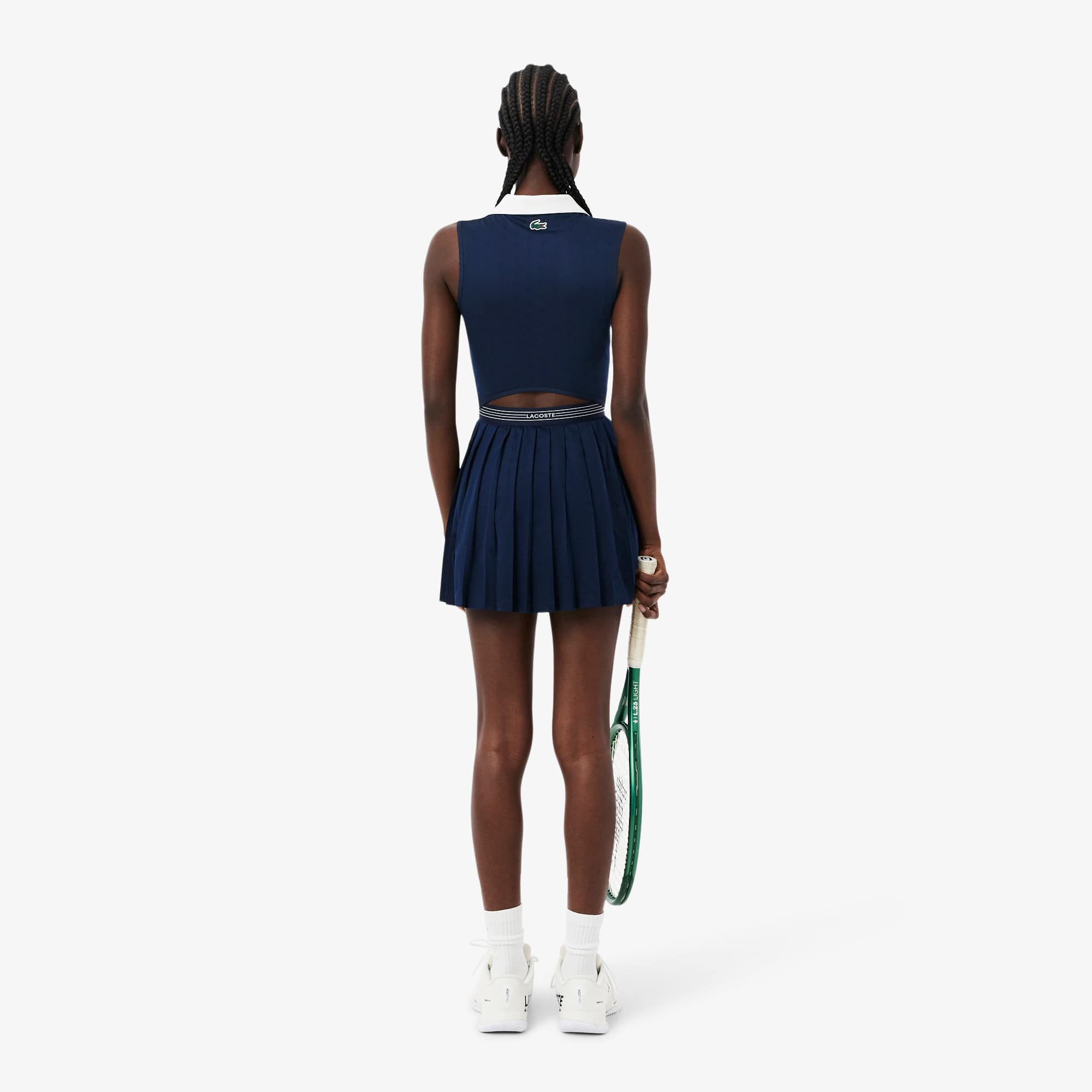 Thumbnail - Lacoste Gefüttertes Heritage-Tenniskleid mit Ultra-Dry-Technologie - Navy Blau Size 42