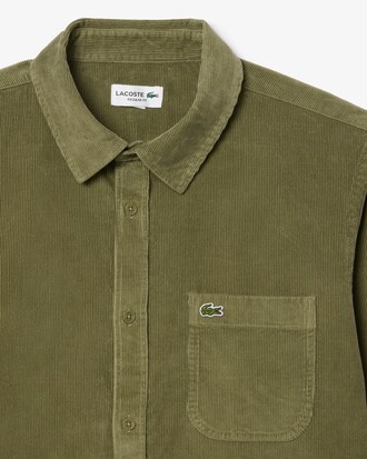 Regular Fit-Hemd aus Velours