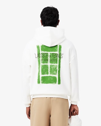Hoodie aus Fleece mit mehreren Prints