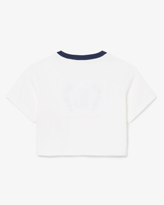 T-Shirt aus Baumwolle mit kontrastierendem Badge